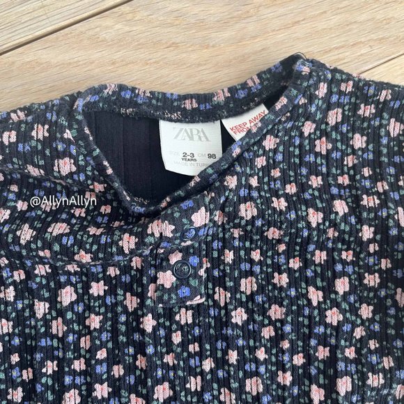 Zara 2-3T Toddler Floral Long Sleve Shirt - Picture 9 of 11